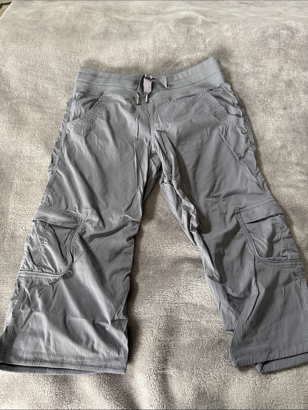 Lululemon Gray Cargo Drawstring Pants - 8